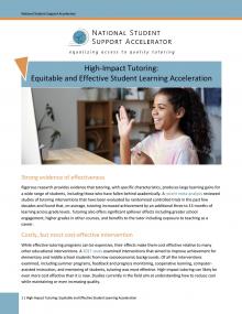 High-Impact Tutoring: Equitable and Effective Student Learning Acceleration